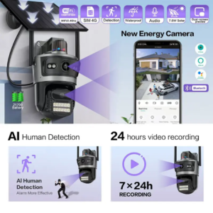 2025 Best-Selling AOV Mode 4K PTZ 4G 8MP Solar CCTV Camera Wide Angle Two-Way Audio Built-in Mic Cloud Data Storage Options