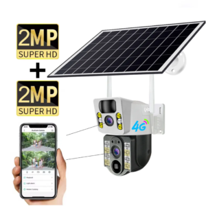 4G Solar Low Power CCTV IP Camera V380pro Outdoor Monitoring AI Tracking Dual Lens Night Vision IP Camera