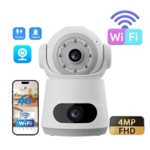 4MP Smart Security Camera Indoor Two Way Intercom Phone Remote Control Camera Home CCTV Motion Detection Baby Monitor