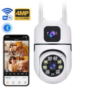 2025 V380Pro 1080P HD Dual Lens Mini PTX Indoor Screen Security Camera Home IP WiFi Mini CCTV 360 Bulb CM0S Sensor Memory Card Storage