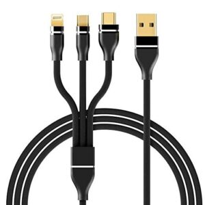 PREMIUM QUANTITY 3 IN 1 GOLDEN PIN (3.4 AMP ) FAST CABLE
